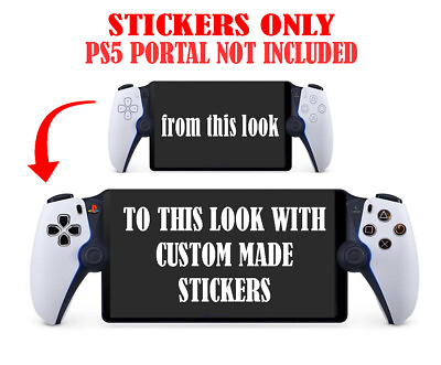 #ad PS5 Portal Custom Look with RETRO Classic Buttons Stickers ONLY