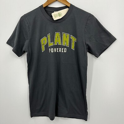 #ad Soul Flower T Shirt Adult S Gray Plant Powered Vegan Organic Cotton New NWT