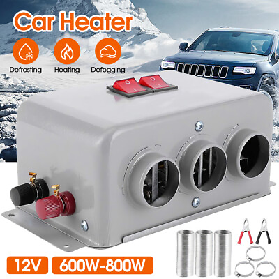#ad 800W Electric Car Heater 3 Hole 12V DC Heating Fan Defogger Defroster Demister