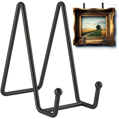 #ad 2 Pack 6 Inch Plate Stands for Display Black Iron Plate Holder Display Stand