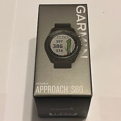 #ad Garmin Approach S60 Premium Golf GPS Smart Watch Range Finder Black 010 01702 00