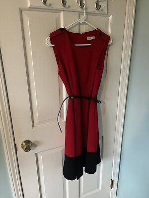 #ad Calvin Klein red dress size 12