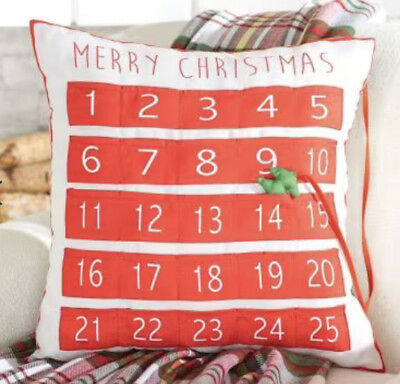 #ad Advent Countdown to Christmas Accent Pillow New