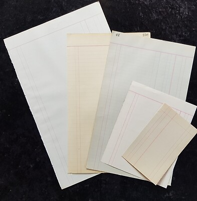 #ad Blank Ledger Pages Set of 5 Pages Paper Crafts Junk Journalling
