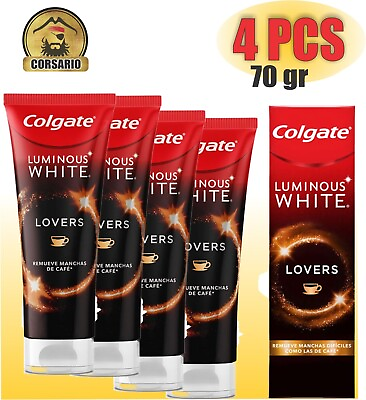 #ad Colgate Luminous White Lovers Coffee Toothpaste 70 gr PACK X 4