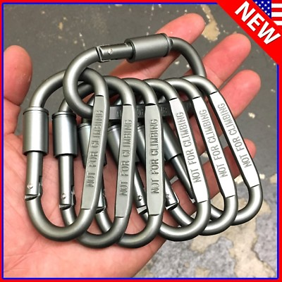 #ad 3pc 20pc Ideal Aluminum Carabiner D ring Keychain Clip Hook Buckle Outdoor
