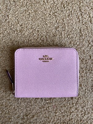 #ad Coach Small Zip Around Wallet 29677 Blossom Gold