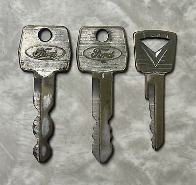 #ad Lot of 3 Vintage Ford Keys. Ignition Trunk