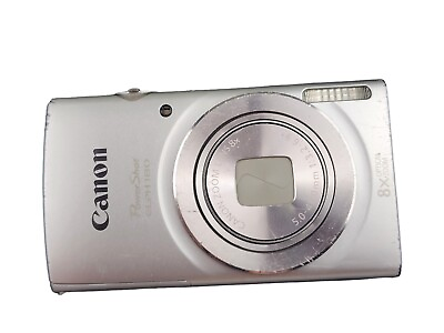 #ad Canon PowerShot ELPH 180 20MP Digital Camera Silver No Battery *FAIR Condition*