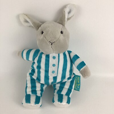 #ad Goodnight Moon Pajama Bunny Rabbit 10quot; Plush Bean Bag Stuffed Animal Toy Stripes