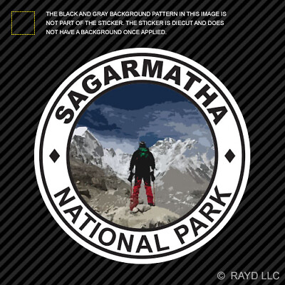 #ad Sagarmatha National Park Sticker Die Cut Vinyl himalayas nepal hike