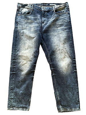 #ad Sean John Men#x27;s Jeans Athlete Tapered Stretch Distressed Denim Pants 48x32