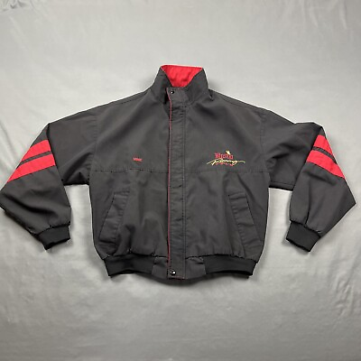 #ad Vintage Winston by Swingster Winston Racing Team Jacket Size L Black Long Sleeve