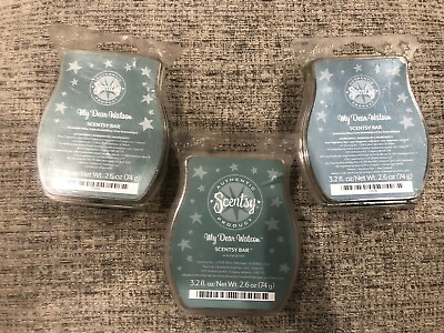 #ad Lot of 3 New SCENTSY Wax Bars * MY DEAR WATSON* New in Package RETIRED