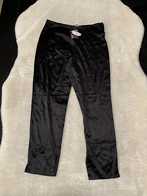 #ad New Victoria Secret Womens Black Silk Pajama Comfy Pants Size Medium