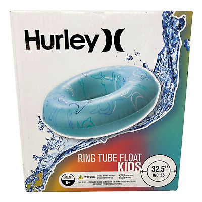#ad Hurley Kids Ring Tube Float Sharks New in Box 32.5quot;