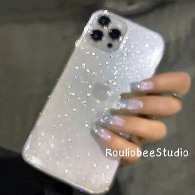 #ad Luxury Glitter Bling Clear Case Cover for iPhone 14 13 12 11 Pro Max 7 8 Plus