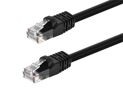#ad Cat6 Ethernet Patch Cable Network Internet RJ45 Stranded UTP 24AWG 14ft Black