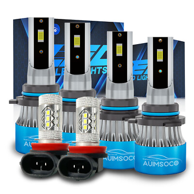 #ad For Dodge Avenger 2013 2014 LED Headlight High Low Fog Light Bulbs Kit Combo 6x