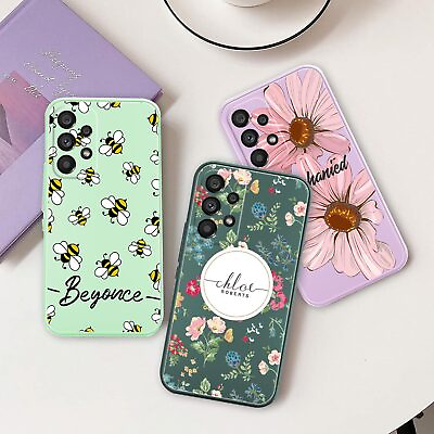 Personalized For Samsung Galaxy S22 A32 A33 A53 Note Silicone Floral Case Cover $6.83