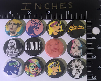 #ad Blondie 12 Pin Set One Inch Pins Punk Sexy Rock Pretenders Debbie Harry Pop Koo