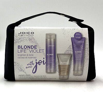 #ad Joico Blonde Life Violet Gift Kit Shampoo Conditioner Masque Bag