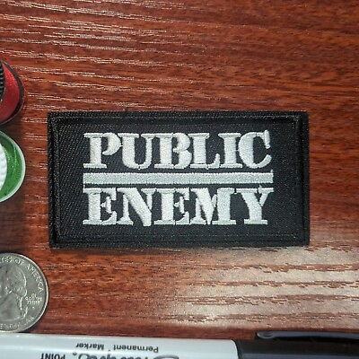 #ad Public Enemy Patch Old School Hip Hop 80s Music Embroidered Iron On 1.5x3