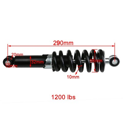 #ad 1200lbs 290mm 11.4quot; Rear Shock Absorber for Dirt Pit Bike Trail ATV Yamaha PW80