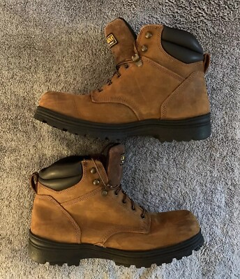 #ad Men’s Boots work waterproof Steel Toe Brown Carolina Size 13D