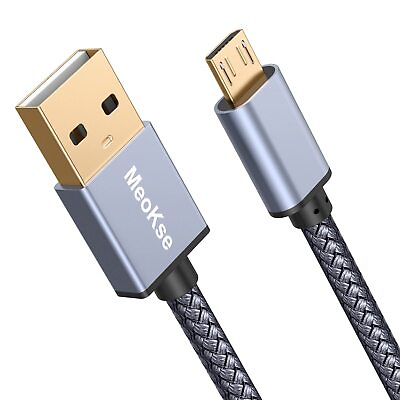 #ad Meokse 20Ft 6M Micro USB Cable: Long Nylon Braided Android Charger