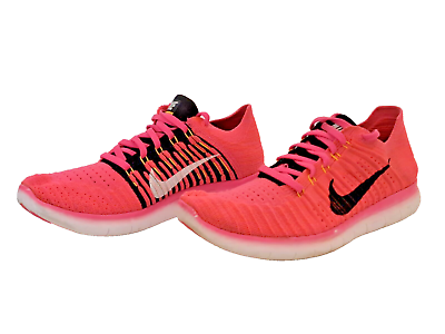 #ad Nike Free Flyknit RN Running Shoes Women#x27;s 9.5 Pink Blast Hyper 831070 600 2015