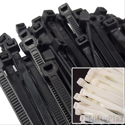 #ad NiftyPlaza 10 Inch Cable Ties 100 Pack Heavy Duty 75 LBS Nylon Wrap Zip Ties