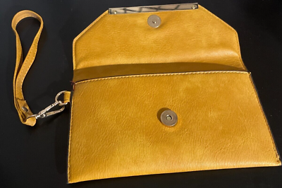 #ad Mustard Yellow Wristlet Clutch Bag Purse Stylish amp; Chic Accessory