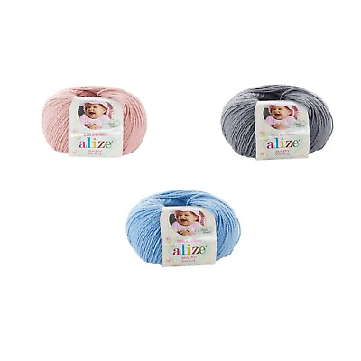 #ad Alize Baby Wool Bamboo Yarn Baby Knitting Soft Natural Yarn for Baby Crochet