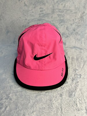 #ad Nike Hat Cap Toddler Pink Black Embroidered Logo Adjustable Outdoor Casual