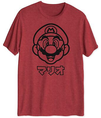 #ad Jem Mens Katakana Graphic T Shirt Red Big 3X