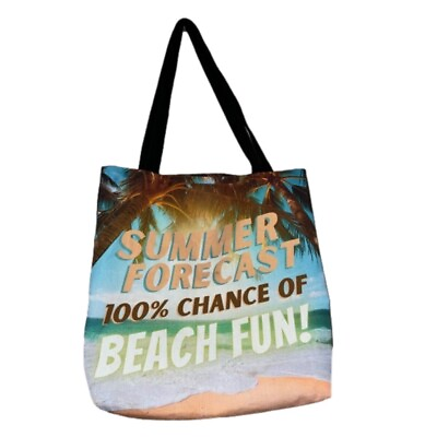 #ad Summer Forecast 100% Chance of Beach Tote Bag