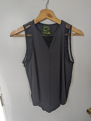 #ad Lucky In Love Womens Tank Size Small Black Sleeveless Shirt