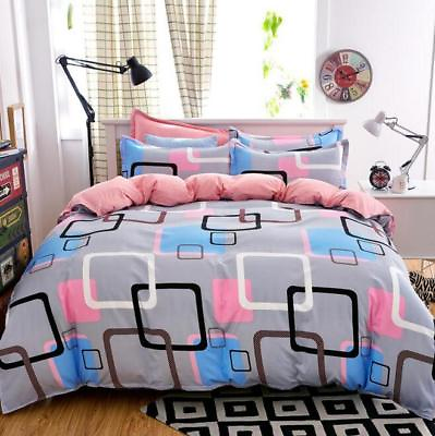 #ad Modern Geometric Cotton Bedding Quilt Cover Duvet Cover Set Twin Queen King Size