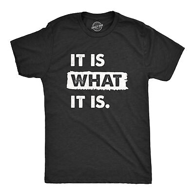 #ad Mens It Is What It Is T Shirt Funny Sarcastic Accepting Coping Saying Tee For