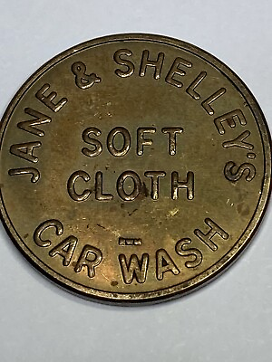 #ad Jane amp; Shelley#x27;s Car Wash Soft Cloth Coin Token Hershey Pennsylvania Defunct pz1