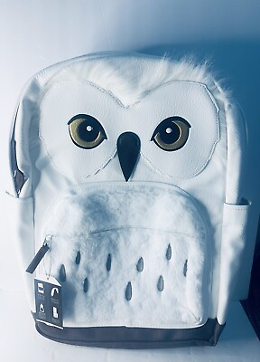 #ad Harry Potter Hedwig Owl Faux Leather School Backpack Bag NEW