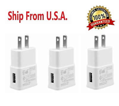 #ad 3 Pack 2AMP USB POWER ADAPTER WALL CHARGER For Universal SAMSUNG LG iPHONE