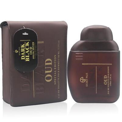 #ad DARK BLACK OUD Secret Plus Eau de Parfum Cologne Perfume 3.3OZ LOT Free Shipping