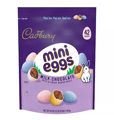 #ad Cadbury 980160724 Mini Egg Milk Chocolate Candy 42oz