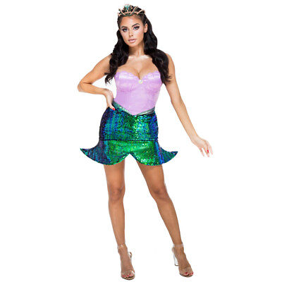 #ad Melonhopper Sea Queen Mermaid Costume Under The Sea Green L