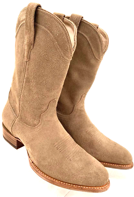 #ad Tecovas The John Tan Suede Leather R Toe Western Cowboy Boots Shoes Men#x27;s 13D