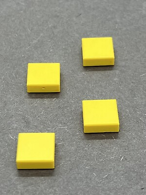 #ad LEGO Parts 3070 4pcs Tile 1x1 Vintage Yellow
