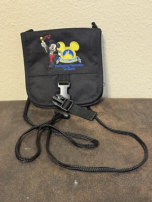 #ad Walt Disney World Disney Parks Embroidered Crossbody Organizer Bag Purse Mickey