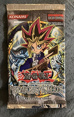 #ad YuGiOh Metal Raiders 1st Edition factory Sealed 2002 Booster pack portugese